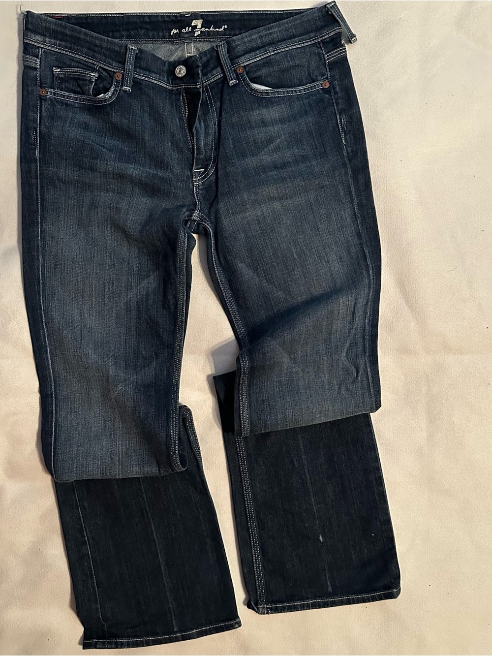 7 For All Mankind Dark Indigo Denim Jeans